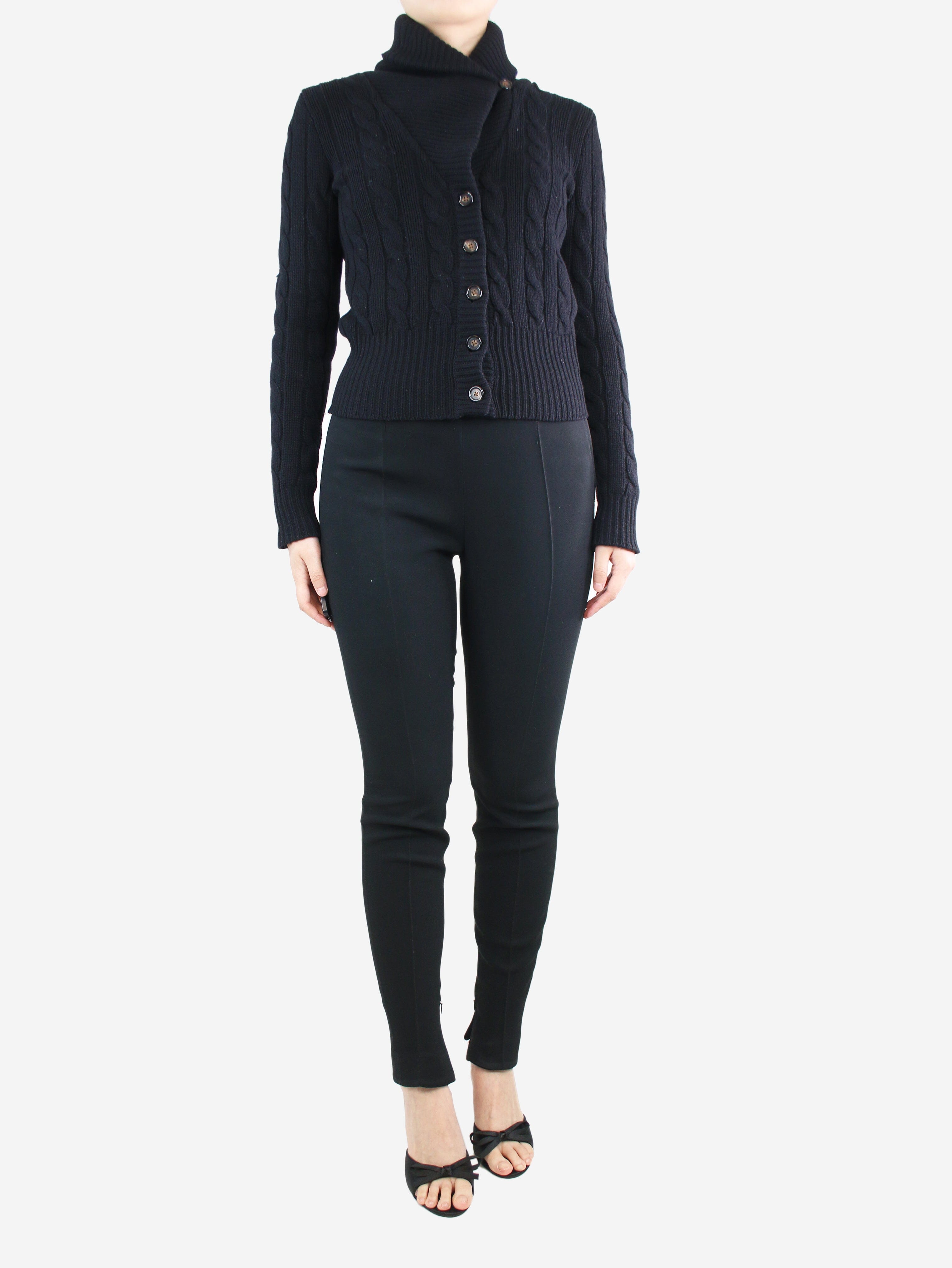 Black elasticated trousers - size UK 12 Trousers Dolce & Gabbana 