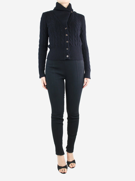 Black elasticated trousers - size UK 12 alternate image