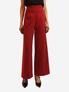 Red wide-leg trousers - size UK 8 Trousers Sergio Hudson 