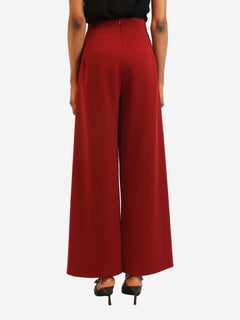 Red wide-leg trousers - size UK 8 Trousers Sergio Hudson 