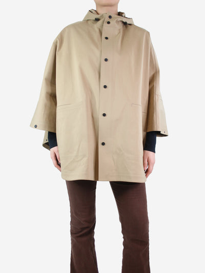 Beige hooded rain cape - size S Coats & Jackets Hermes 