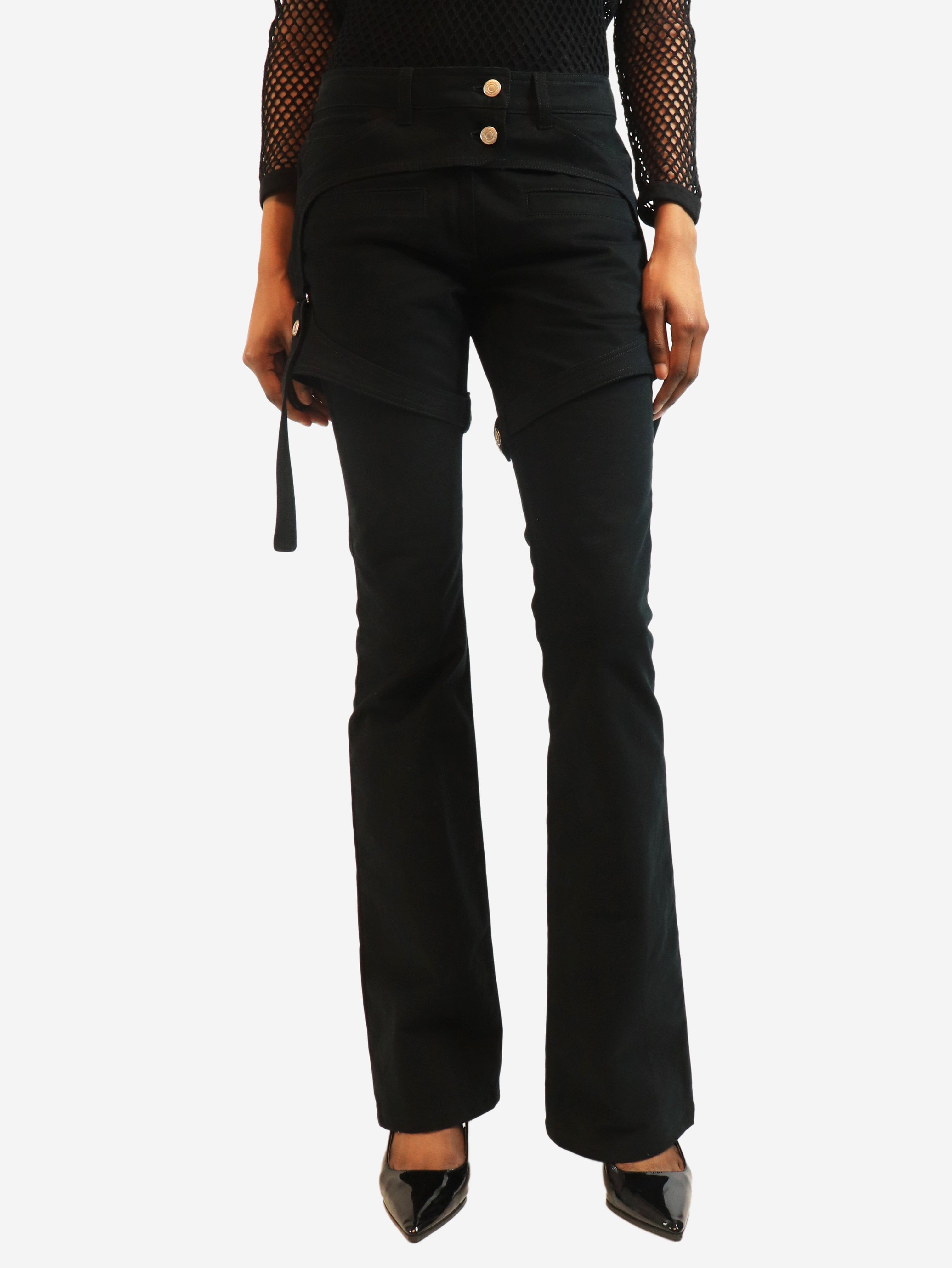 Black utility trousers - size UK 8 Trousers Courreges 