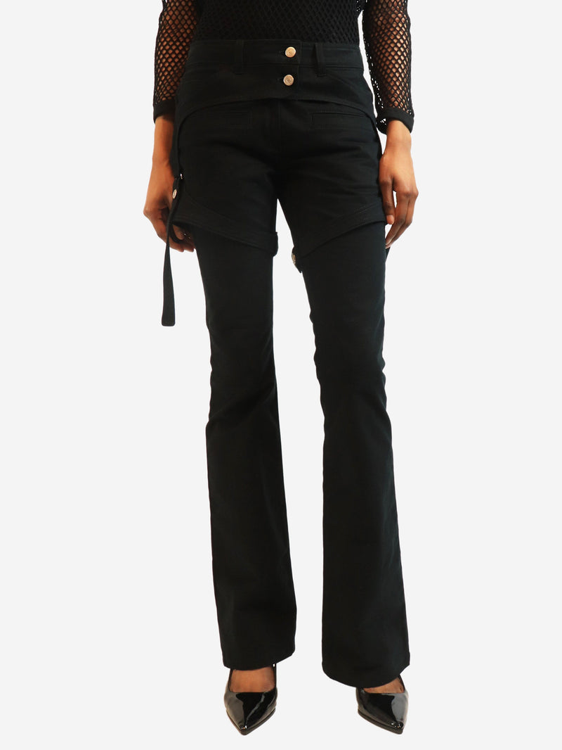 Black utility trousers - size UK 8 Trousers Courreges 