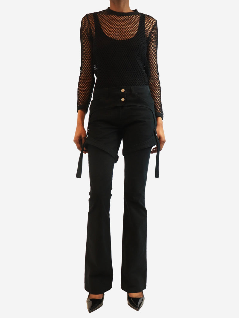 Black utility trousers - size UK 8 Trousers Courreges 