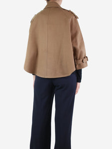 Stella McCartney Brown button-up cape - size UK 10