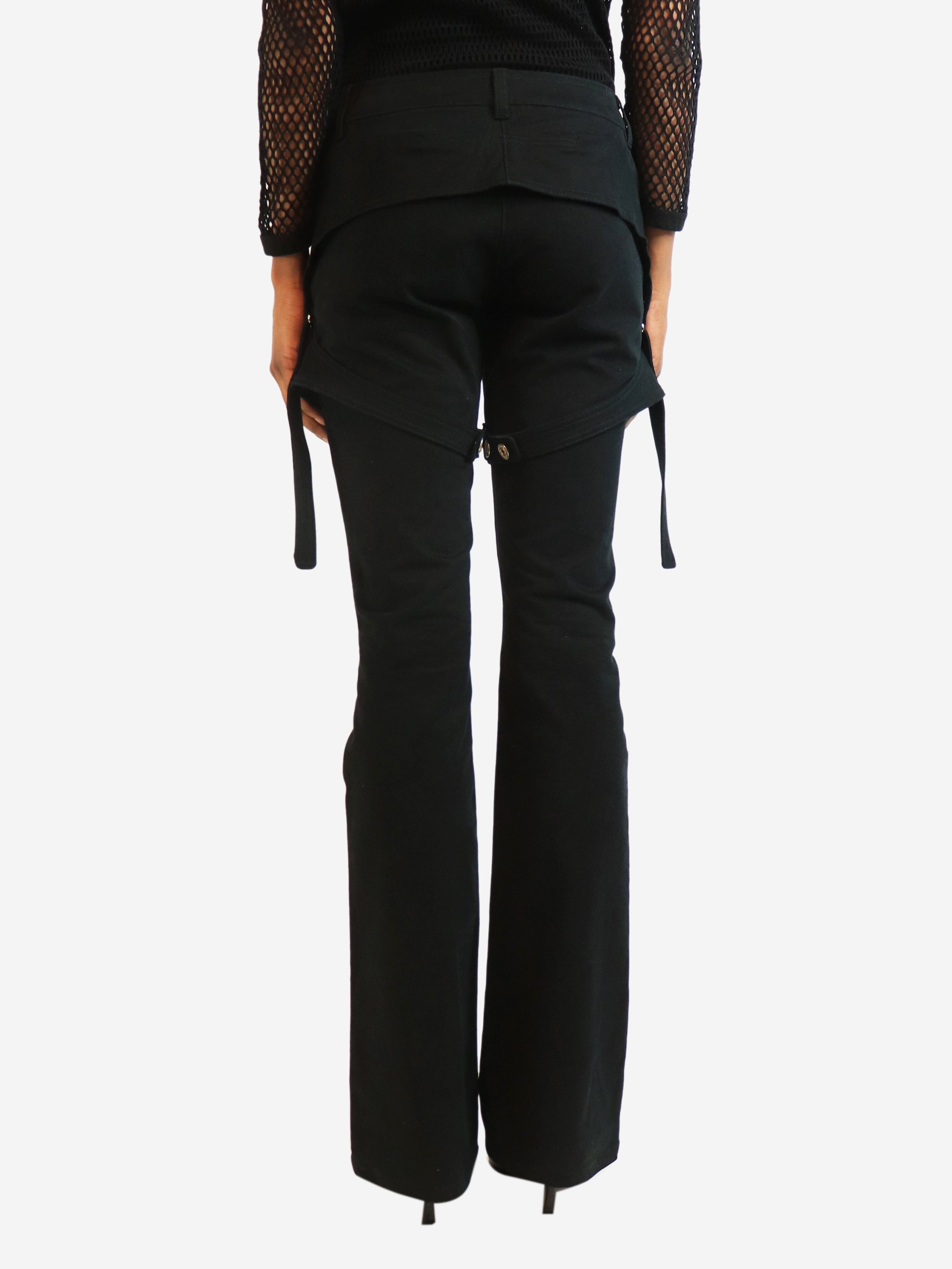 Black utility trousers - size UK 8 Trousers Courreges 