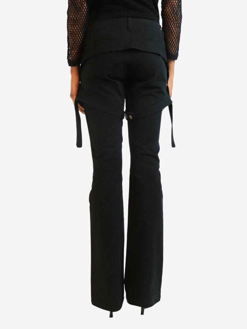 Black utility trousers - size UK 8 Trousers Courreges 