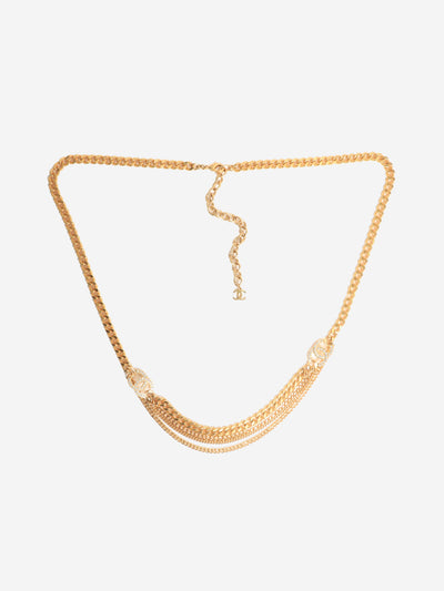 Gold chain diamante necklace Necklaces Chanel 