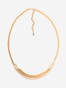 Chanel Gold chain diamante necklace