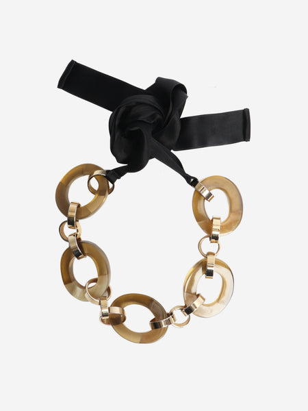 Black and brown resin necklace product image