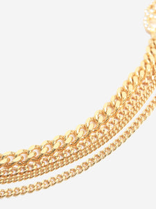 Chanel Gold chain diamante necklace