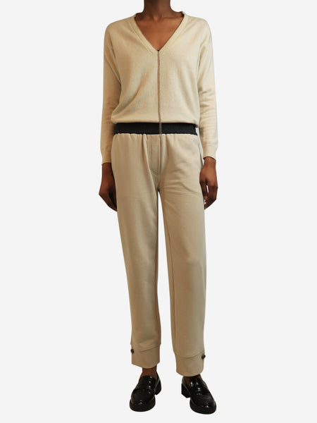 Neutral cuffed joggers - size S alternate image