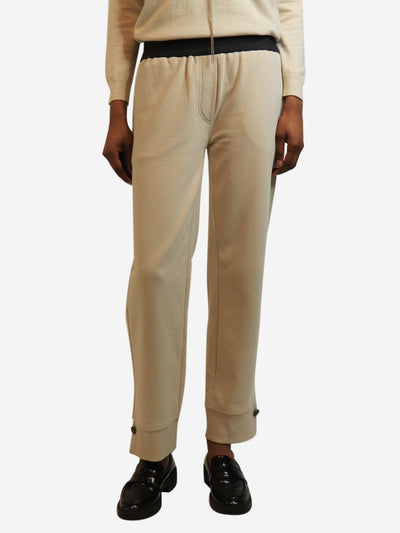 Neutral cuffed joggers - size S Trousers Brunello Cucinelli 
