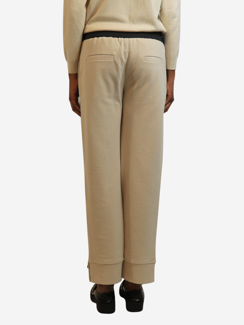 Neutral cuffed joggers - size S Trousers Brunello Cucinelli 