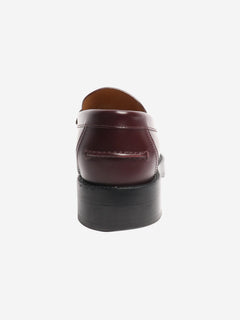 Burgundy leather loafers - size EU 38.5 Flat Shoes Hermes 
