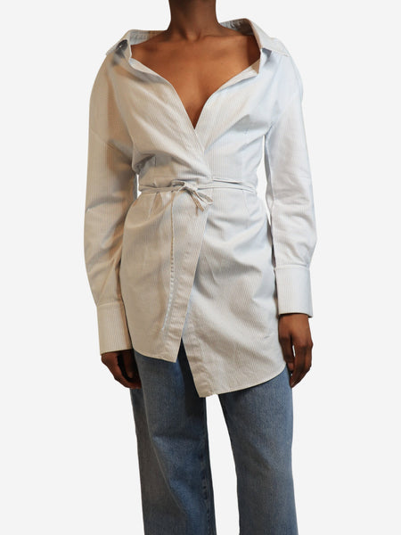 Blue striped shirt - size UK 6 product image