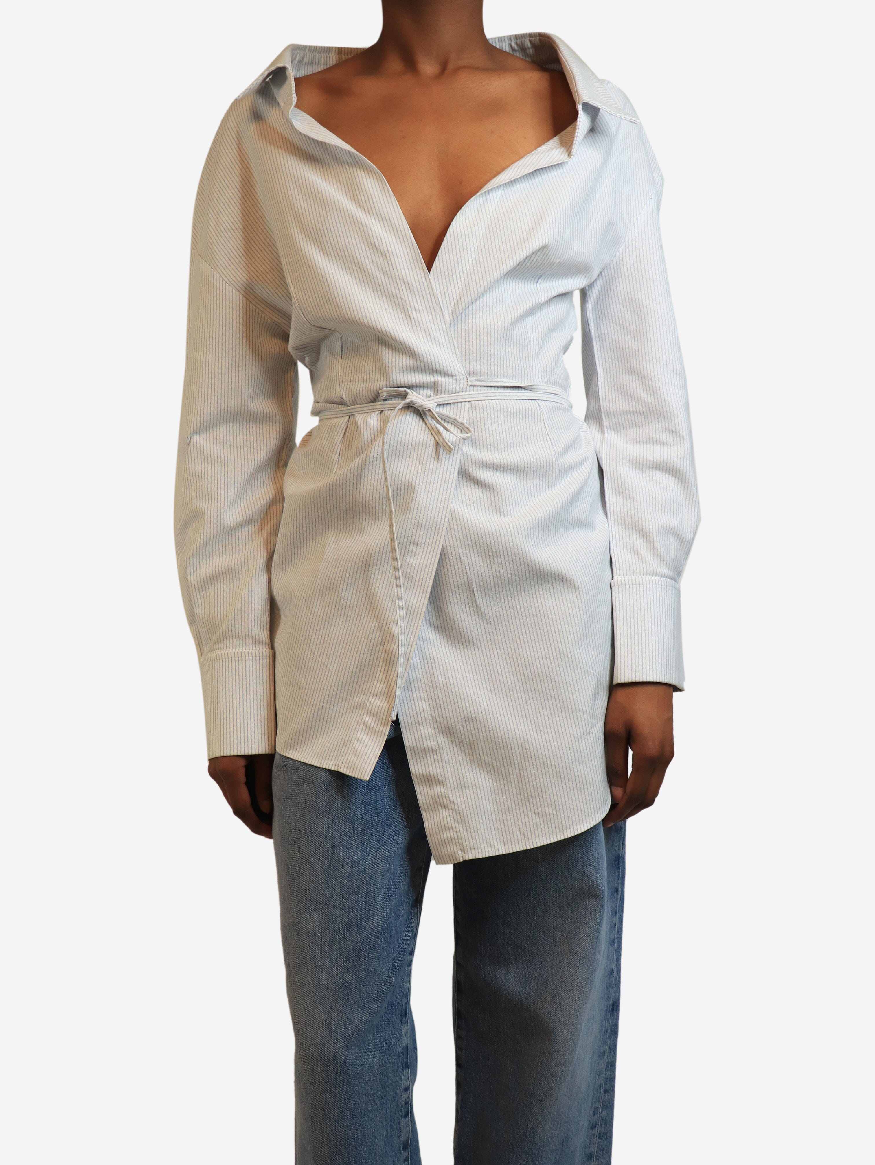 Jacquemus Blue striped shirt - size UK 6 Tops Jacquemus 