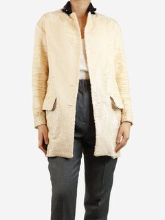 Cream sequin jacket - size S Coats & Jackets Stefania Vaidani 