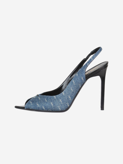 Blue denim open-toe slingback heels - size EU 38 Heels Saint Laurent 