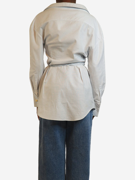 Blue striped shirt - size UK 6 alternate image