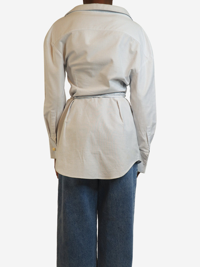 Jacquemus Blue striped shirt - size UK 6 Tops Jacquemus 