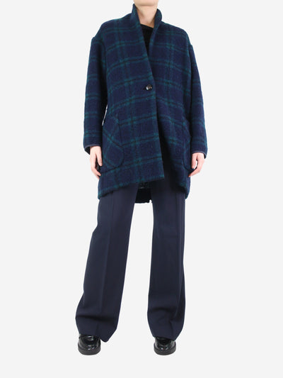 Blue checkered wool-blend coat - size UK 8 Coats & Jackets Isabel Marant Etoile 