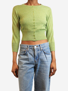 Green cashmere cardigan - size UK 10 Knitwear Brora 