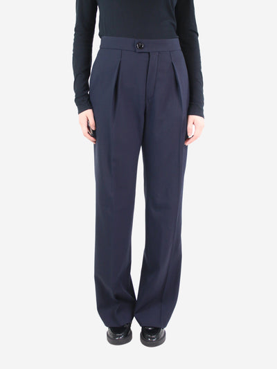 Blue tailored straight-leg trousers - size UK 12 Trousers Chloe 