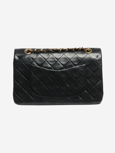 Chanel Black vintage 1986 medium lambskin Classic Double Flap bag