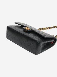 Chanel Black vintage 1986 medium lambskin Classic Double Flap bag
