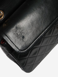 Chanel Black vintage 1986 medium lambskin Classic Double Flap bag