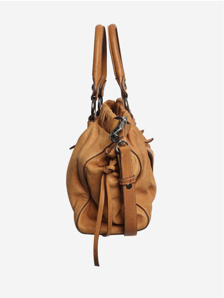 Brown Vitello leather 2way bag alternate image