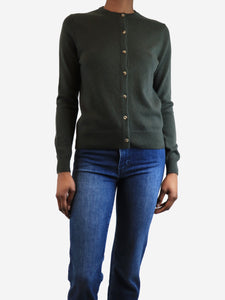 Soft Goat Dark green cashmere cardigan - size XS