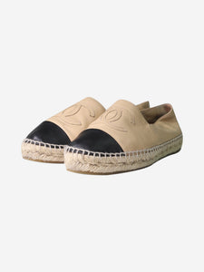 Chanel Beige CC espadrilles with contrasted stitching - size EU 37