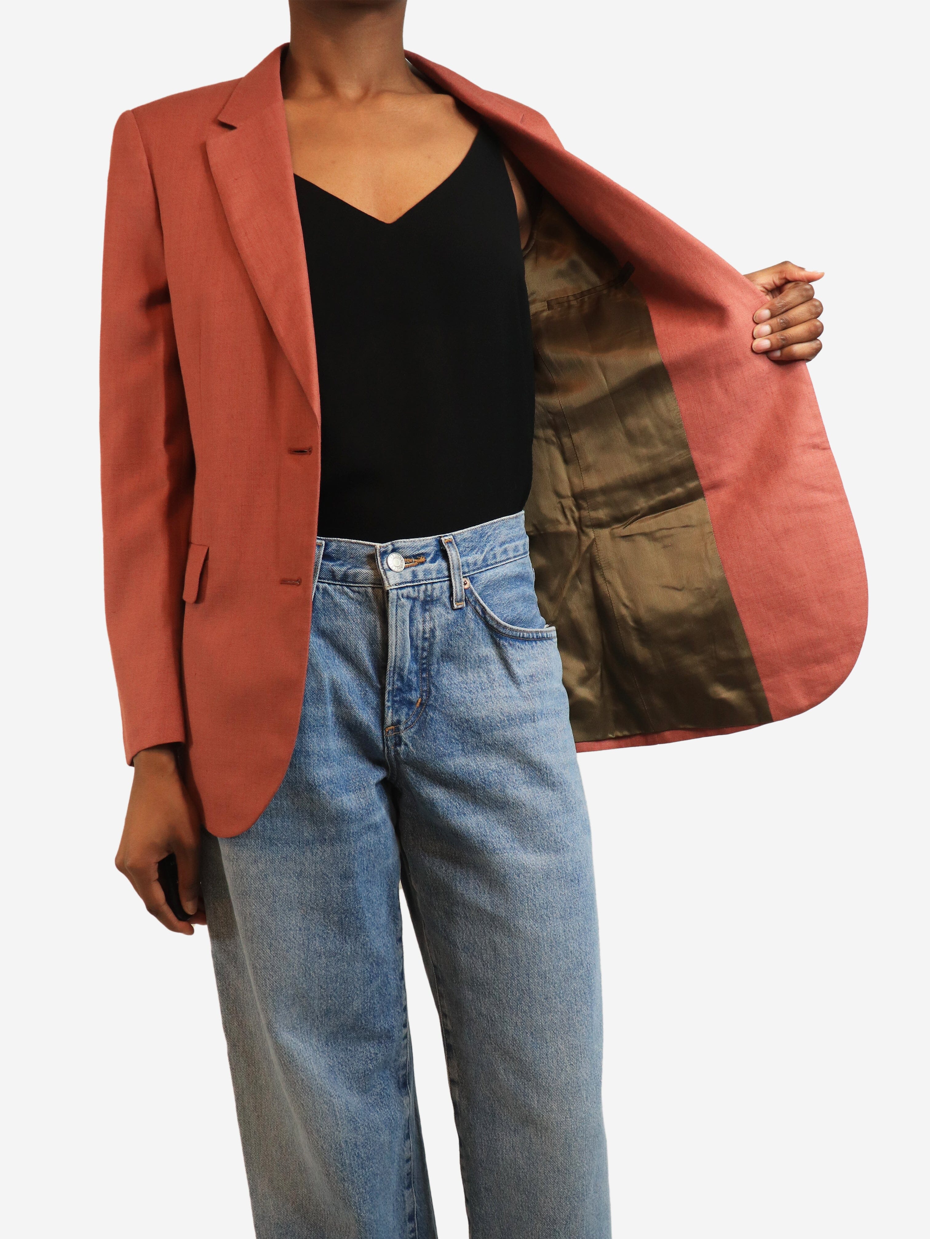 Dusty pink linen blazer - size S Coats & Jackets Gucci 