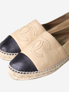 Chanel Beige CC espadrilles with contrasted stitching - size EU 37