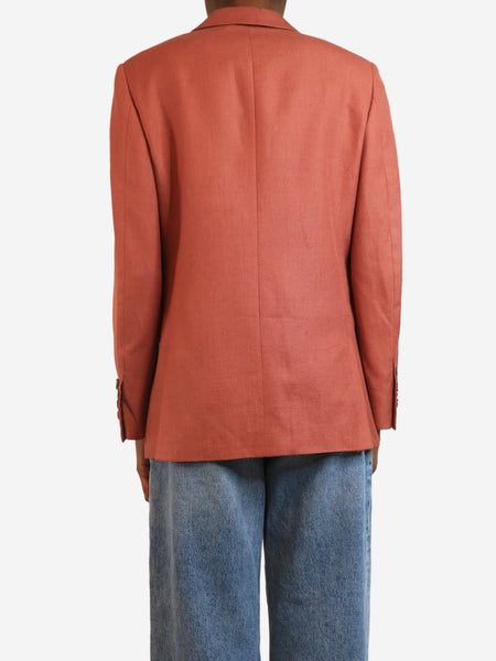Dusty pink linen blazer - size S alternate image