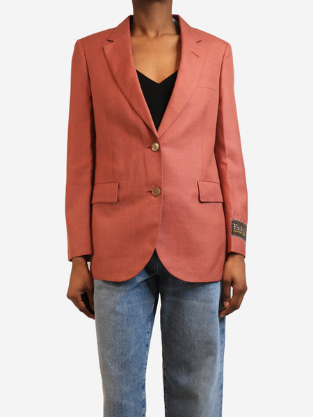 Dusty pink linen blazer - size S product image
