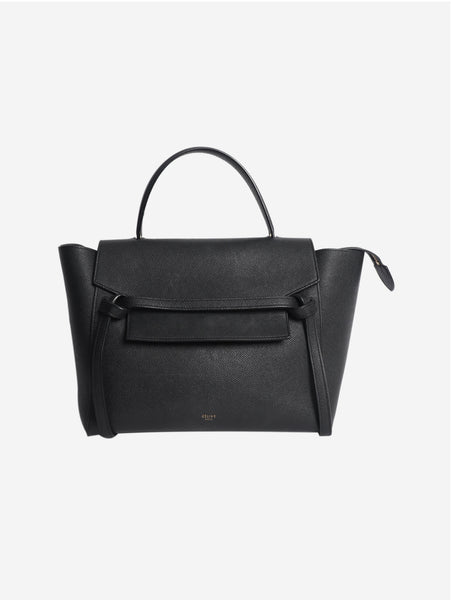 Black grained calfskin belt bag product image