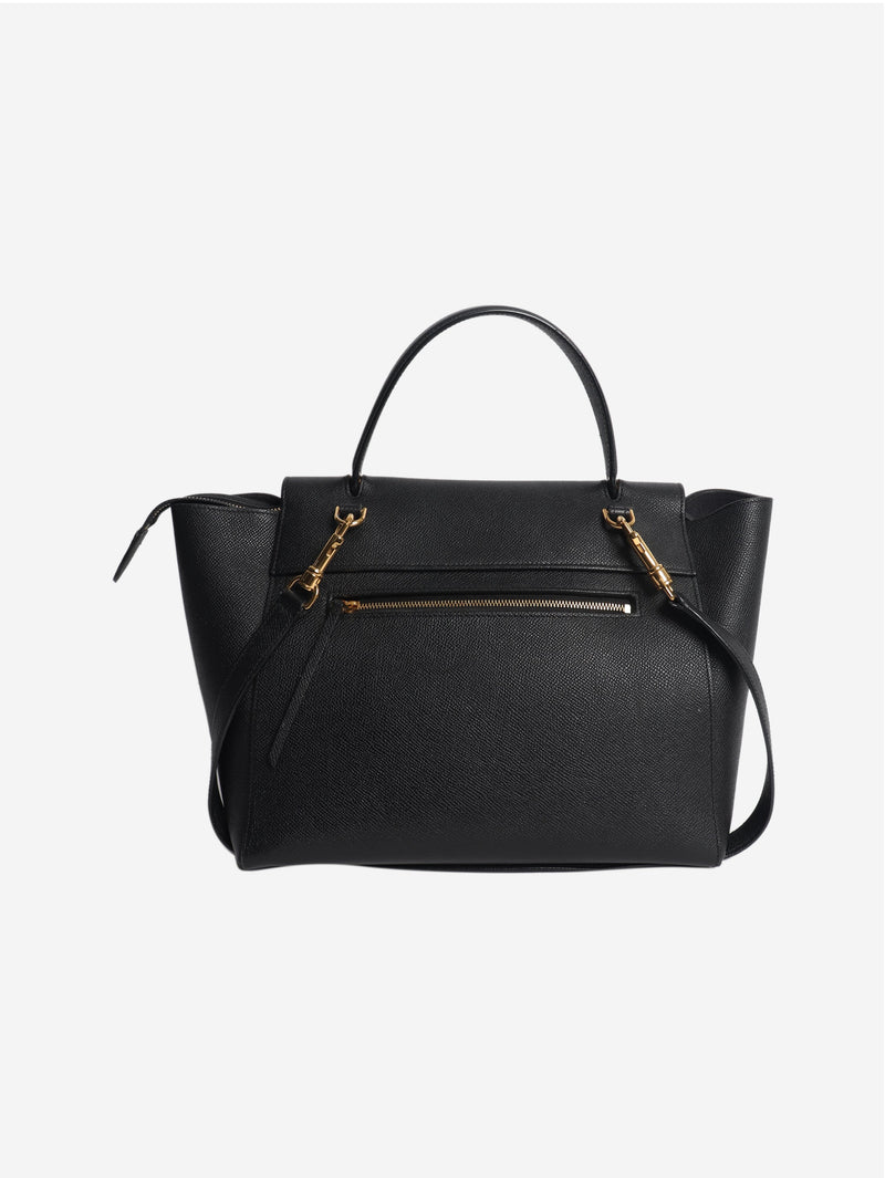 Black grained calfskin belt bag Cross-body Bags Celine 