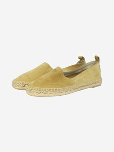 Loewe Neutral espadrille suede flats with brand logo - size EU 41