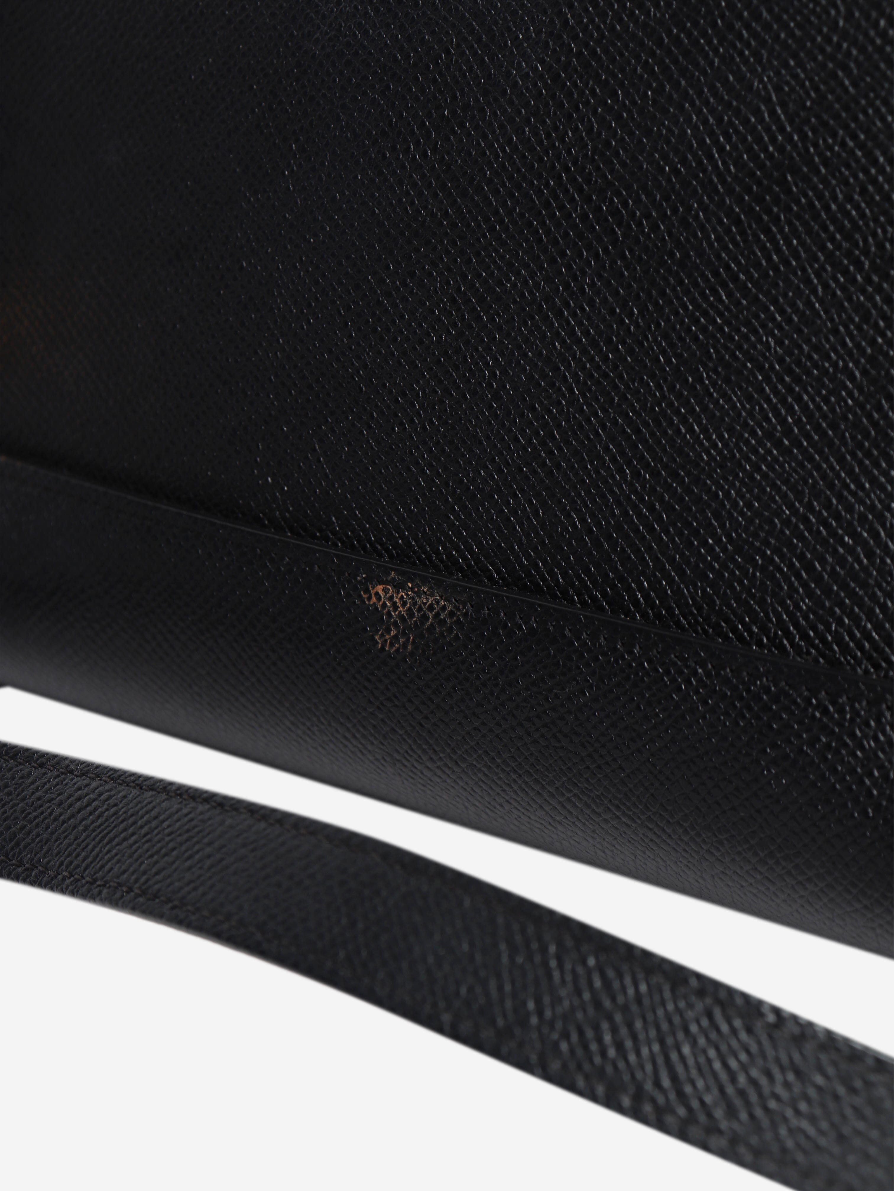 Black grained calfskin belt bag Cross-body Bags Celine 