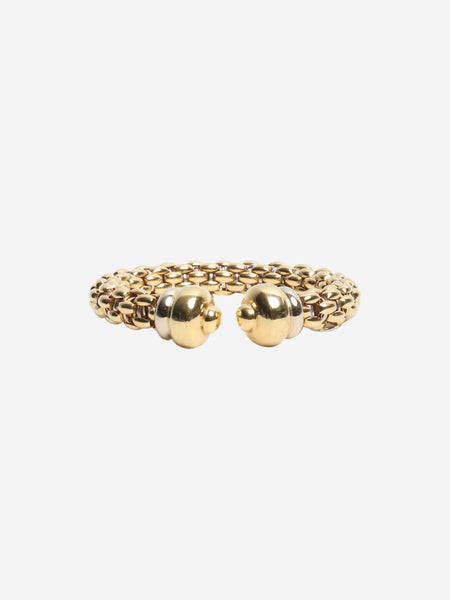 Gold 18 carat gold braided bangle product image