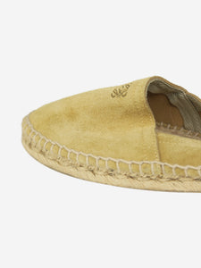 Loewe Neutral espadrille suede flats with brand logo - size EU 41