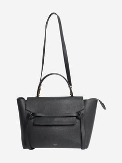 Black grained calfskin belt bag Cross-body Bags Celine 