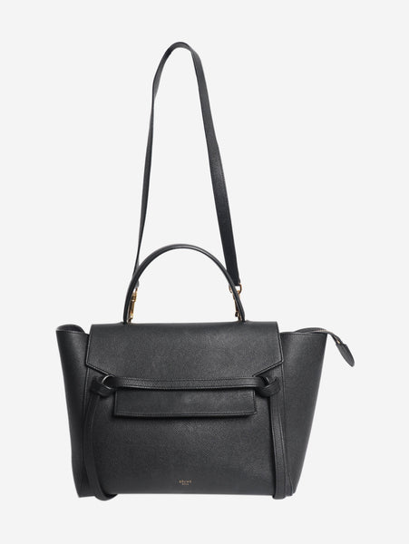 Black grained calfskin belt bag alternate image