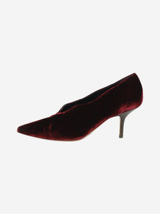 Celine Burgundy velvet pointed toe heels - size EU 38