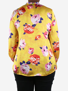MSGM Yellow floral printed blouse - size IT 44