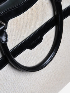 Saint Laurent Neutral medium canvas Uptown 2way bag with clutch