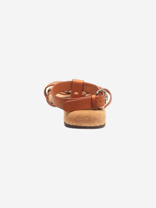 Chloe Tan leather strap sandals - size EU 39